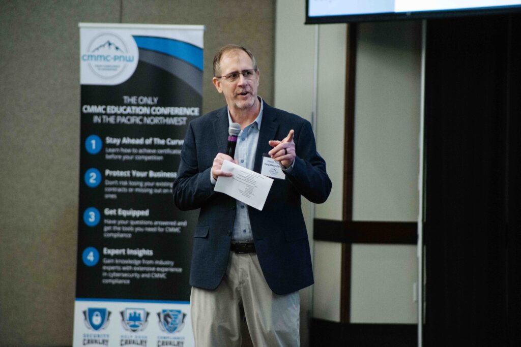 Speaker presenting at CMMC-PNW